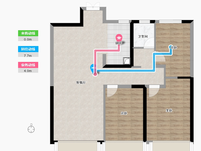 甘肃省-武威市-万嘉臻园-84.72-户型库-动静线