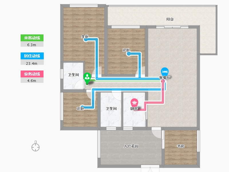 四川省-南充市-满投御江云邸-124.84-户型库-动静线