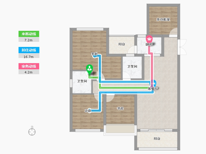 四川省-南充市-满投御江云邸-96.52-户型库-动静线