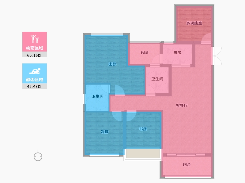 四川省-南充市-满投御江云邸-96.52-户型库-动静分区