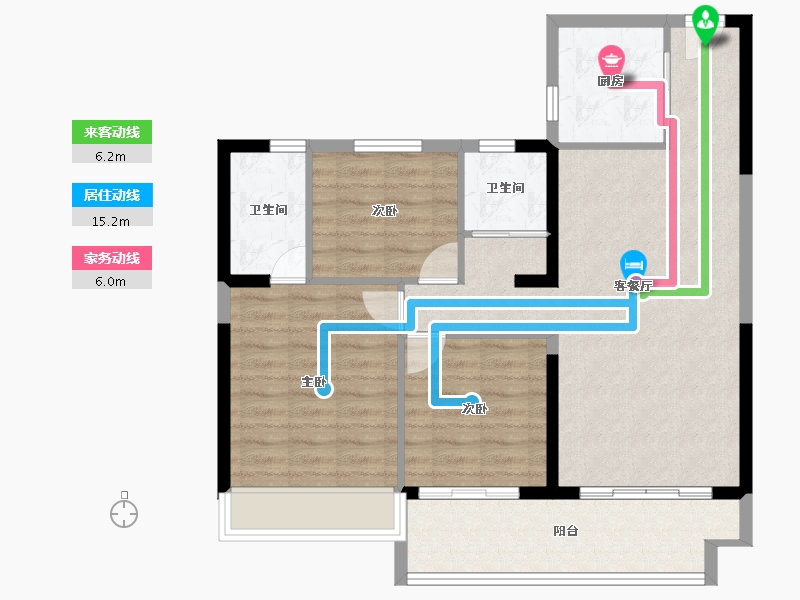 湖南省-衡阳市-华耀碧桂园·十里江湾-86.22-户型库-动静线