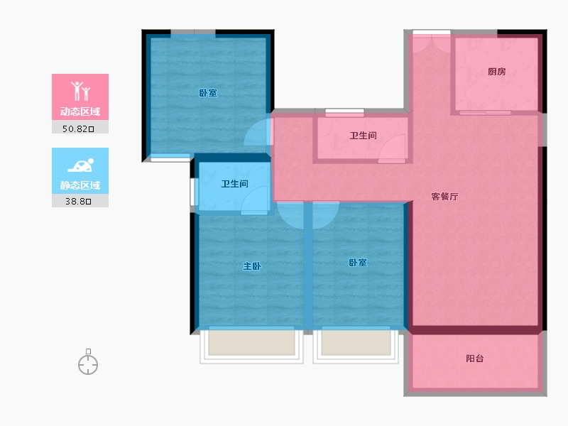 广西壮族自治区-防城港市-博古·东海岸-79.49-户型库-动静分区