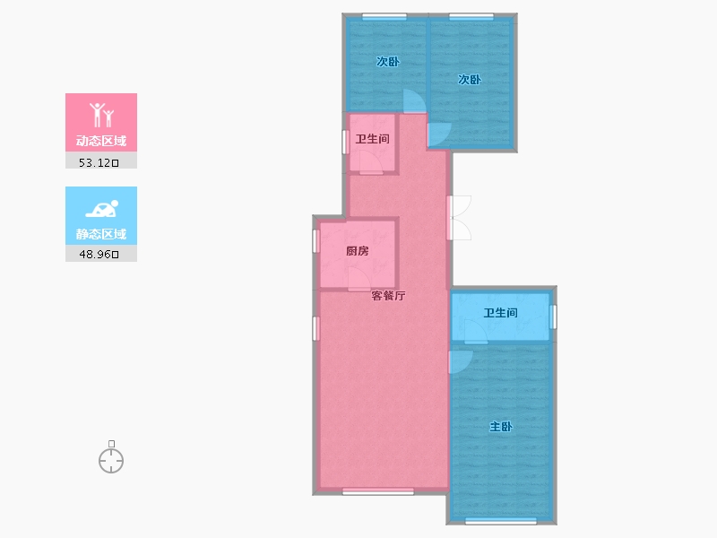 北京-北京市-西山上品湾MOMA-93.27-户型库-动静分区