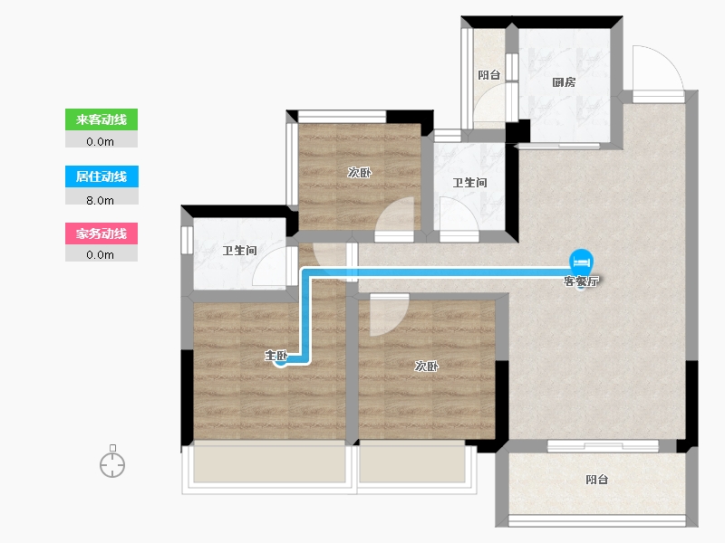 四川省-内江市-远达世纪城-64.64-户型库-动静线