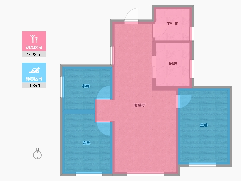 河北省-保定市-舒家苑-61.53-户型库-动静分区