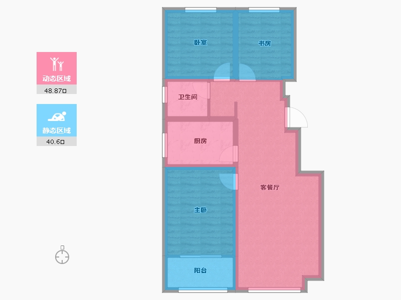 山东省-东营市-众富和悦府-79.73-户型库-动静分区