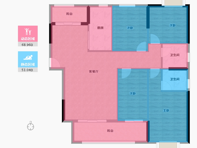 福建省-南平市-美伦阳光新城溪境-111.19-户型库-动静分区