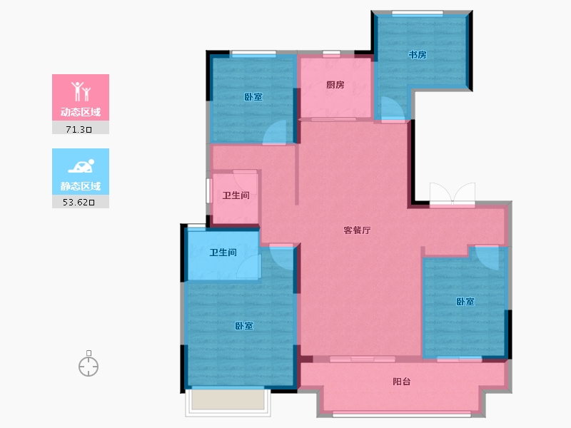 河南省-洛阳市-建业滨河赋-112.80-户型库-动静分区