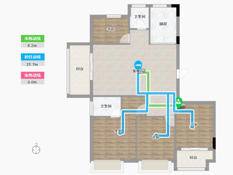 福建省-南平市-世茂阳光城·璀璨滨江-104.77-户型库-动静线