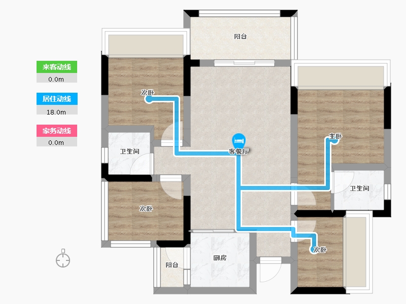 四川省-内江市-远达世纪城-71.05-户型库-动静线