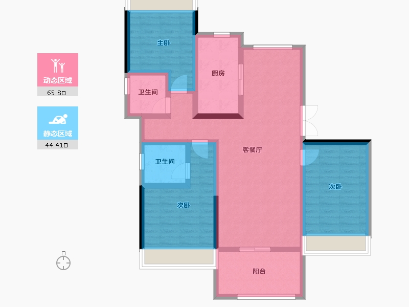 湖南省-娄底市-铁昇资水原著-97.45-户型库-动静分区