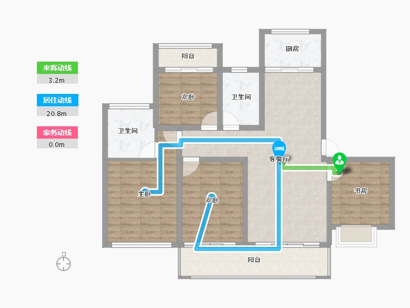 江西省-上饶市-翼天·十里风荷-105.32-户型库-动静线