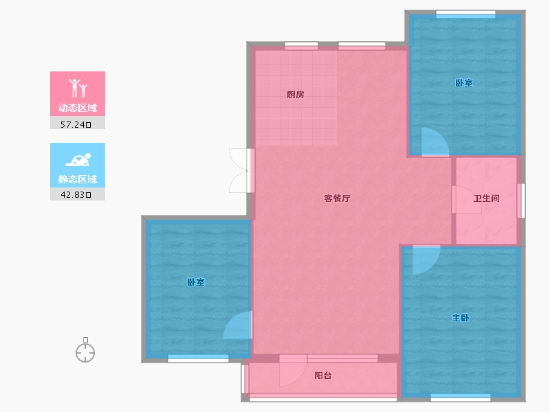 辽宁省-丹东市-祥麗苑-92.00-户型库-动静分区