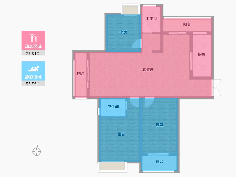 安徽省-六安市-安兴正和城-112.36-户型库-动静分区