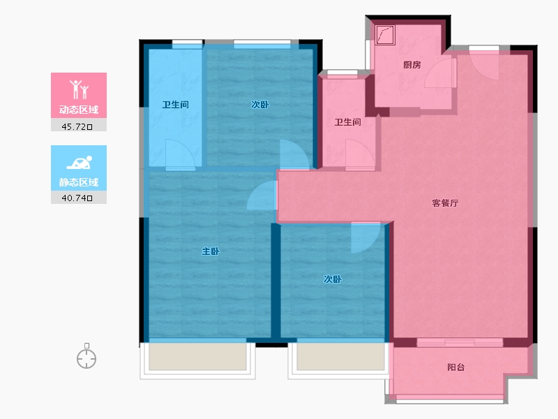 浙江省-湖州市-东尚府-90.00-户型库-动静分区