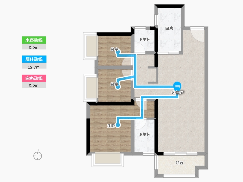 广东省-东莞市-金色半山-70.67-户型库-动静线