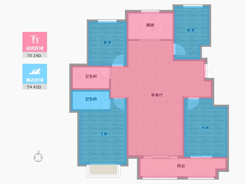 山东省-东营市-众富和悦府-112.00-户型库-动静分区