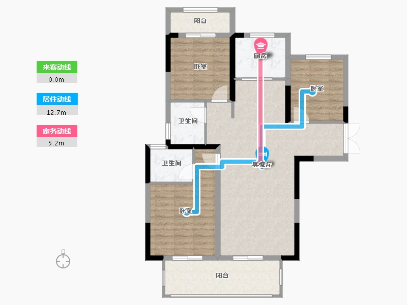 河南省-洛阳市-建业滨河赋-93.60-户型库-动静线