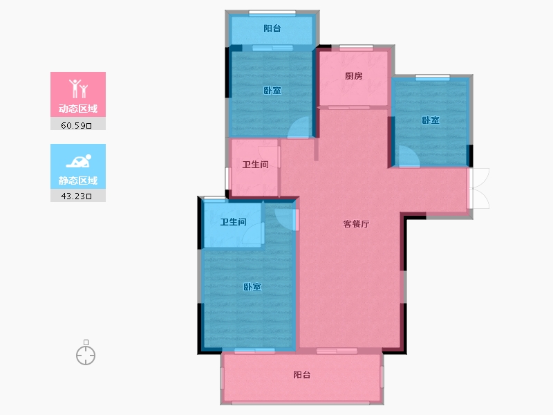 河南省-洛阳市-建业滨河赋-93.60-户型库-动静分区