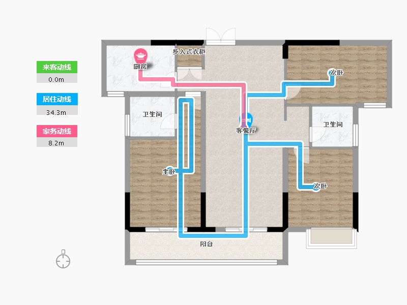 河南省-信阳市-银河湾Ⅱ京九名府-119.18-户型库-动静线