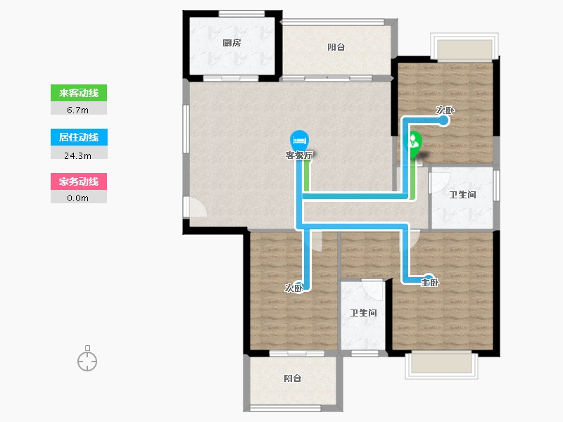 福建省-南平市-新城中心·澜庭-124.41-户型库-动静线