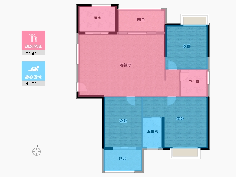 福建省-南平市-新城中心·澜庭-124.41-户型库-动静分区