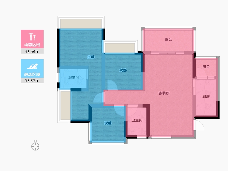 四川省-内江市-远达世纪城-72.71-户型库-动静分区