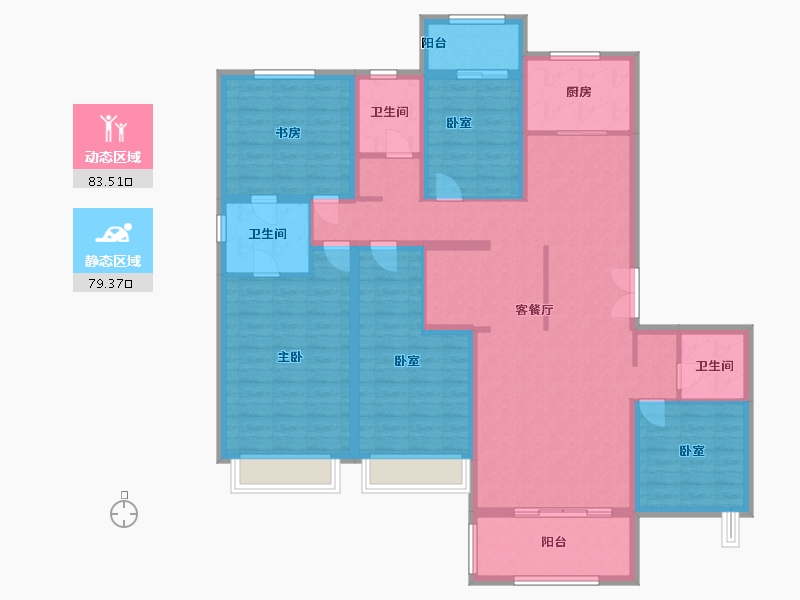 河南省-南阳市-美盛白河湾-146.00-户型库-动静分区