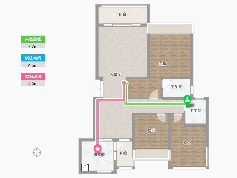 四川省-成都市-美的新城公园天下-113.26-户型库-动静线