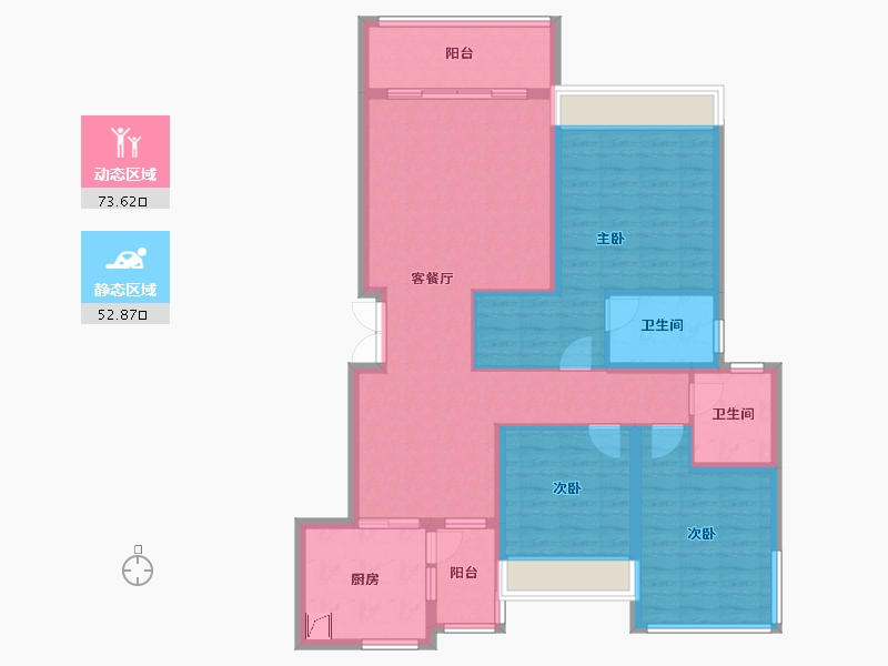 四川省-成都市-美的新城公园天下-113.26-户型库-动静分区