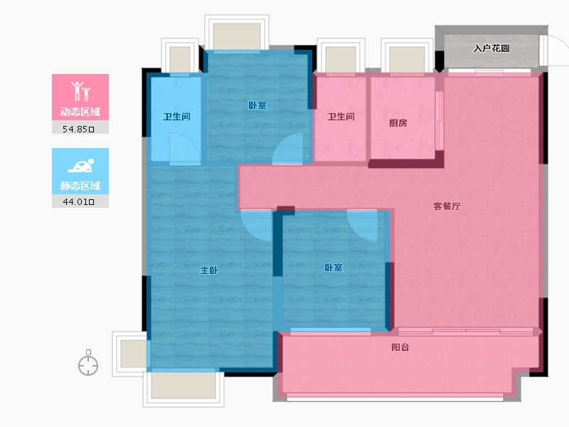 江西省-上饶市-力高·阳光首府-76.00-户型库-动静分区