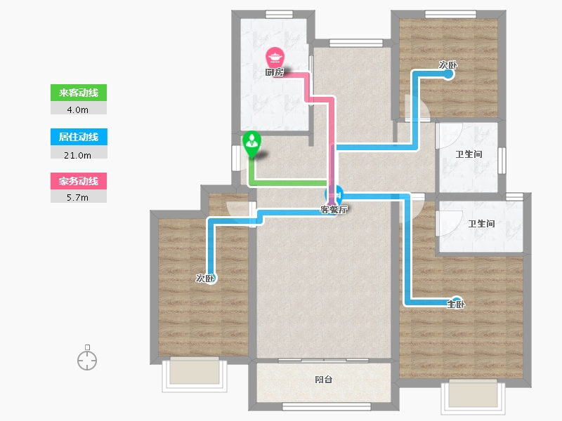 河北省-唐山市-凤凰·逸园-97.87-户型库-动静线