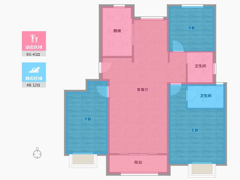 河北省-唐山市-凤凰·逸园-97.87-户型库-动静分区