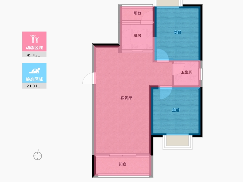 贵州省-六盘水市-凉都栖山苑-59.26-户型库-动静分区