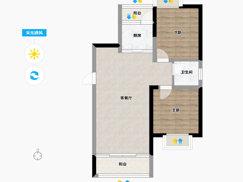 贵州省-六盘水市-凉都栖山苑-59.26-户型库-采光通风