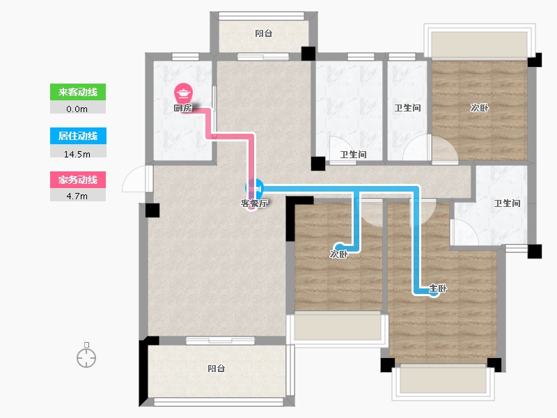 湖南省-衡阳市-印象春天-92.48-户型库-动静线