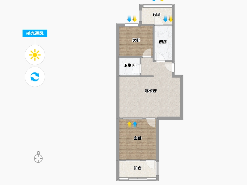 山东省-济南市-环山路130号-72.00-户型库-采光通风