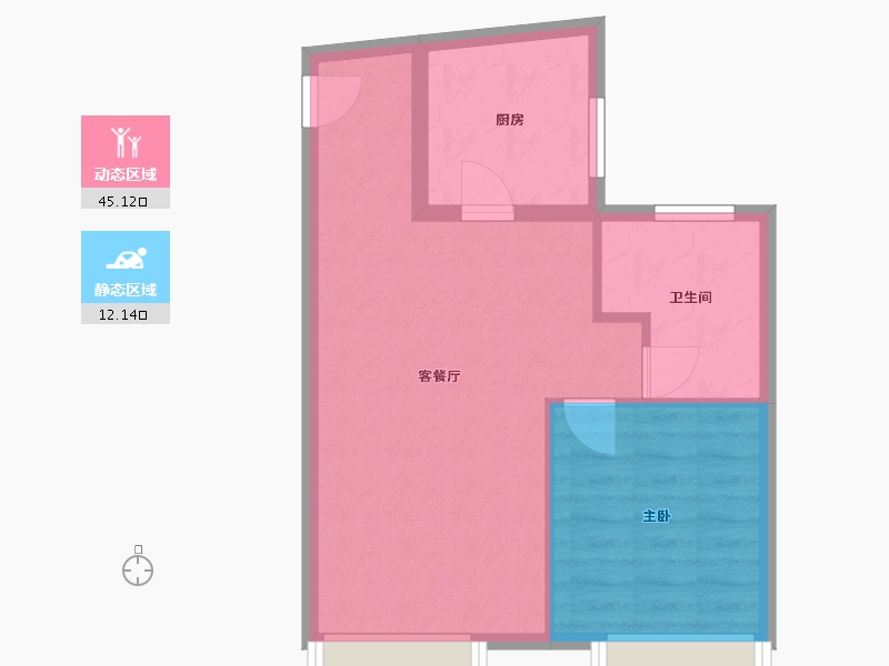 北京-北京市-中海汇智里-51.58-户型库-动静分区