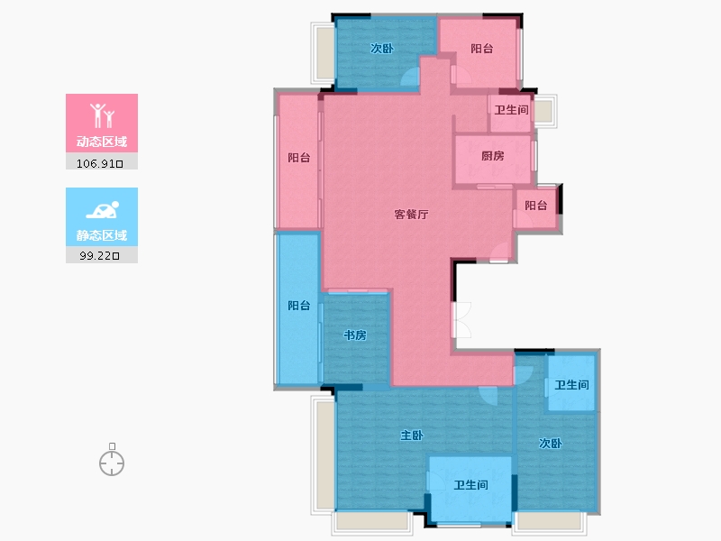 广东省-佛山市-越秀阅湖台-188.38-户型库-动静分区