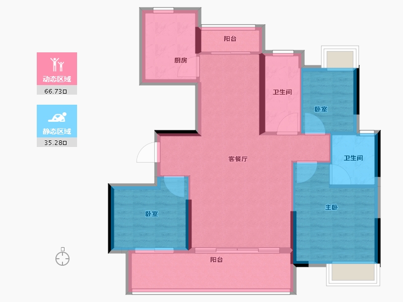 江西省-上饶市-力高·阳光首府-92.00-户型库-动静分区