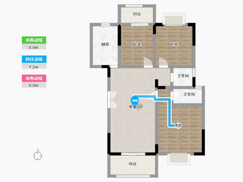 湖南省-娄底市-顺新宜园-95.00-户型库-动静线