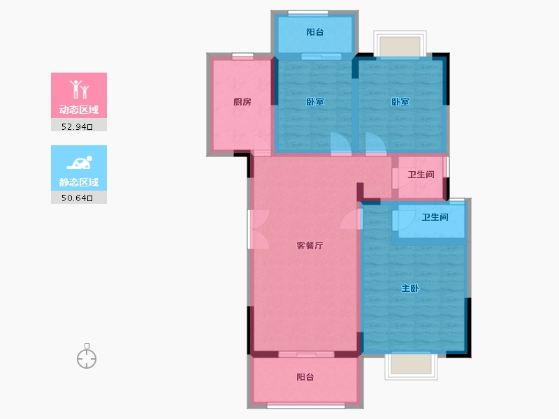 湖南省-娄底市-顺新宜园-95.00-户型库-动静分区