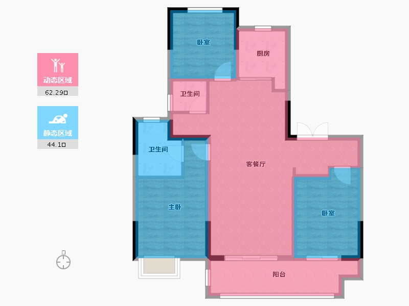 河南省-洛阳市-建业滨河赋-95.20-户型库-动静分区