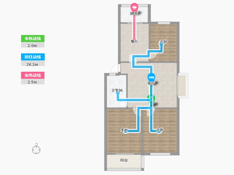 河北省-廊坊市-文苑小区-90.00-户型库-动静线