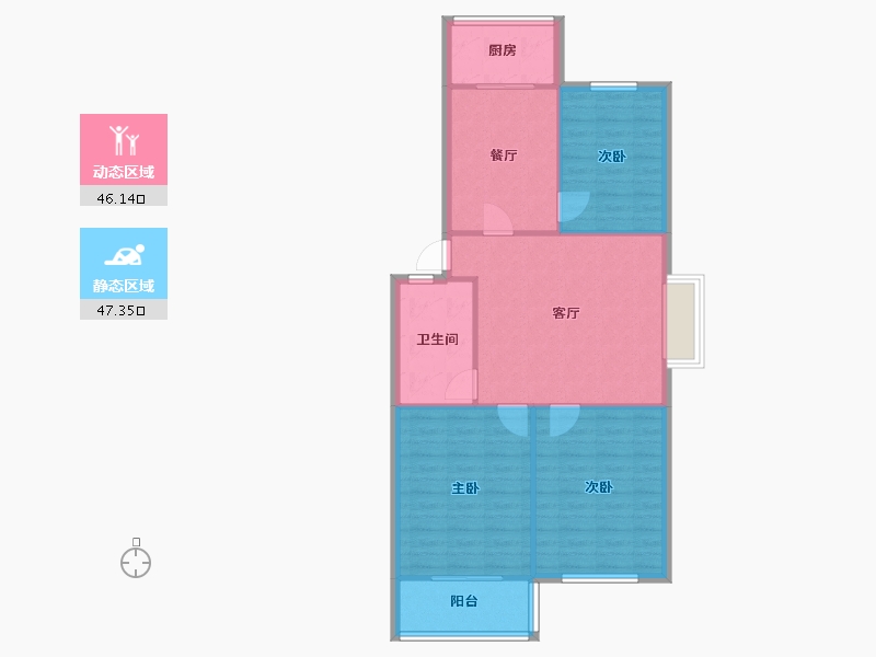 河北省-廊坊市-文苑小区-90.00-户型库-动静分区