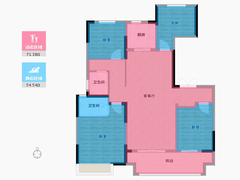 河南省-洛阳市-建业滨河赋-112.80-户型库-动静分区