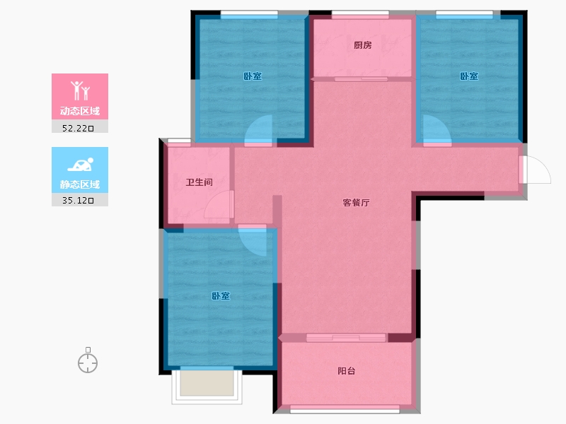 河南省-洛阳市-京熙帝景3期-77.47-户型库-动静分区