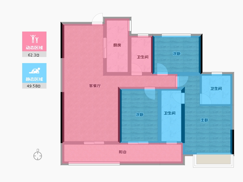 湖南省-娄底市-和顺嘉苑-98.21-户型库-动静分区