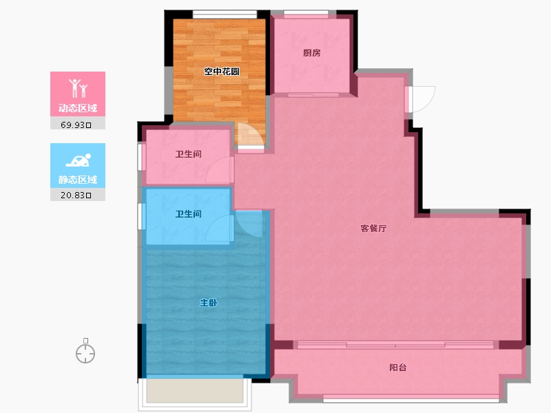 安徽省-滁州市-朗月书院-90.00-户型库-动静分区