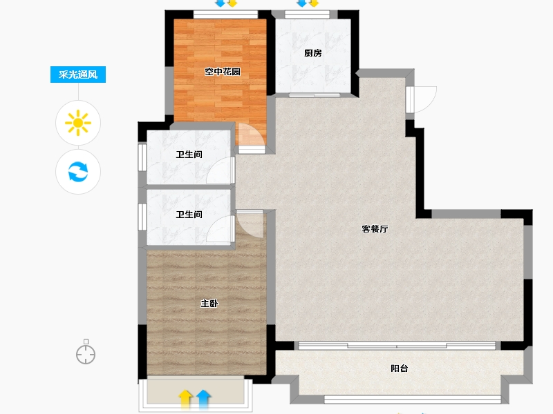 安徽省-滁州市-朗月书院-90.00-户型库-采光通风